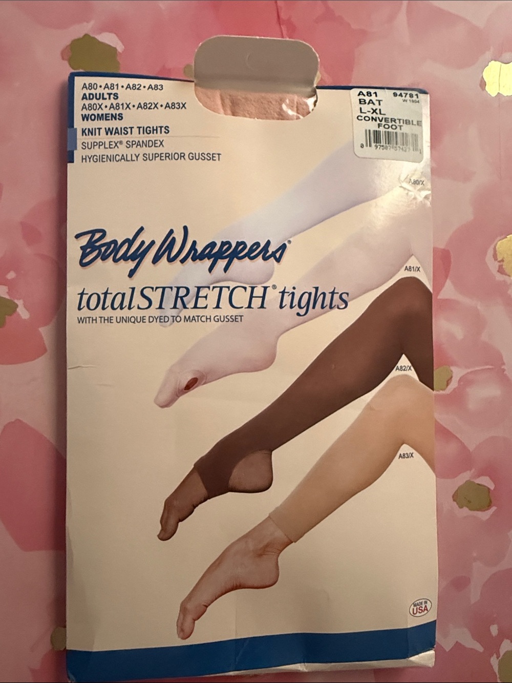 Body Wrappers Two-Tone Convertible Tights in Ballet Pink